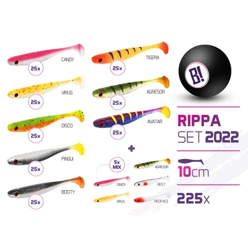 BOMB Rippa csali szett 2022 színek 10cm / 225db