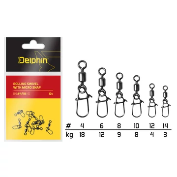 Rolling swivel with micro snap / 10db