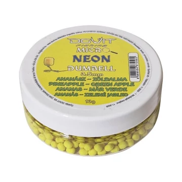 Micro Neon Dumbell 3,5mm - Ananász - Zöldalma