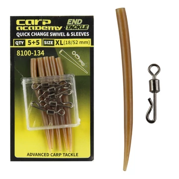 Carp Academy Gyorscsatlakozó szilikoncsővel XL 5+5db