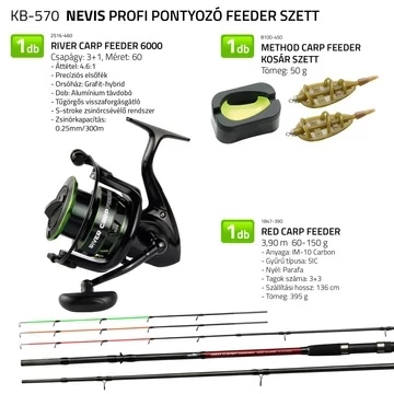 Nevis Profi Pontyozó Feeder szett 1847-390+ 2516-460+ 8100-450