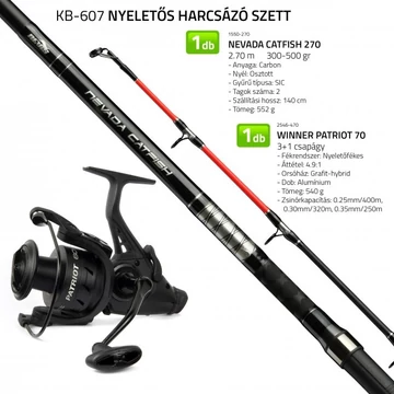 NEVIS Nyeletős Harcsázó szett 1550-270 + 2546-470