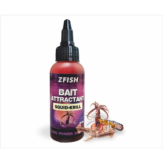 ZFISH Bait Attractant Squid-Krill 60ml - tintahal - rák aroma 60 ml