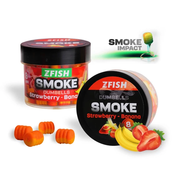 ZFISH Smoke POP-UP Dumbells 8 mm - Strawberry-Banana - eper-banán