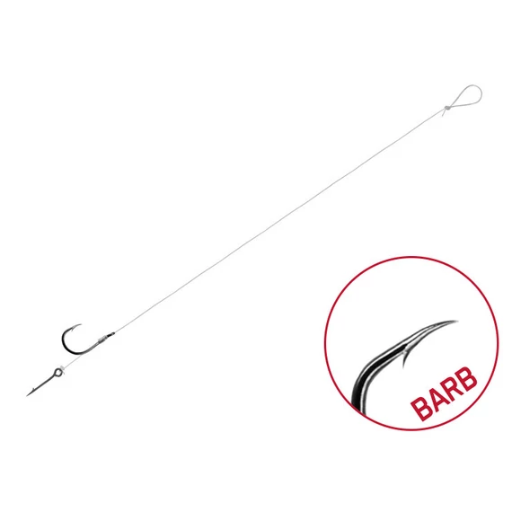 Kötött horog Delphin FLR Sting / 6db