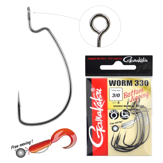 Gamakatsu Worm-330 Bottom Jigging horog