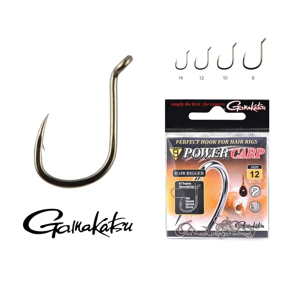 Gamakatsu Power Carp Hair Rigger 10db/cs.
