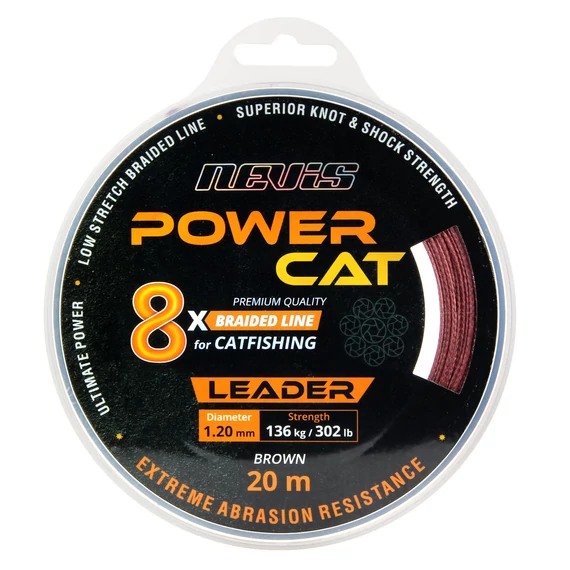 Nevis Powercat Braid Leader X8 zsinór 20m fonott