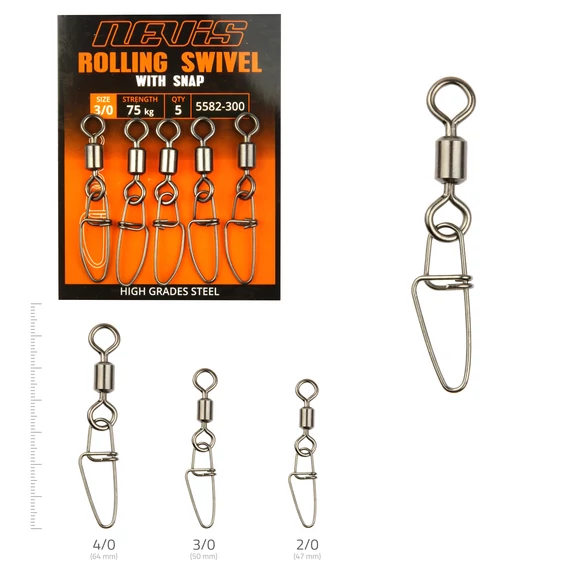 Nevis Extra erős forgó biztonsági kapoccsal 5db/cs