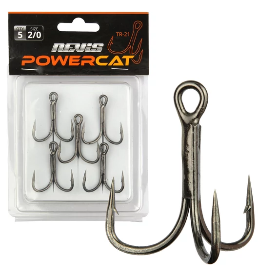 Nevis Powercat Treble Hook horog TR-21 5db
