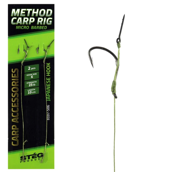 Stég Method Carp előke tüskével 10cm 2db/cs