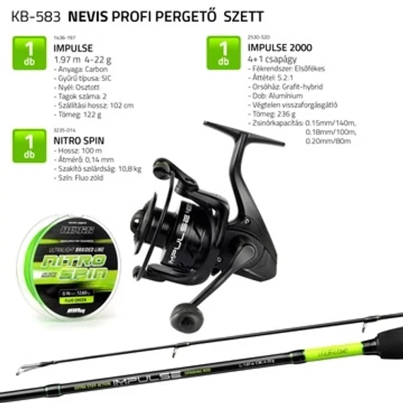 Nevis Profi pergető szett  1436-197+ 2530-520 + 3235-014