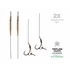 Kép 3/4 - ZFISH Monofilament D-Rig Size 4 - előkötött mikroszakállas horog, D-Rig, monofil zsinóron, 4-es horogméret, 2 db/csomag