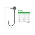 Kép 4/7 - Grub-tartóval ellátott Delphin TYRE jigfej / 5 db