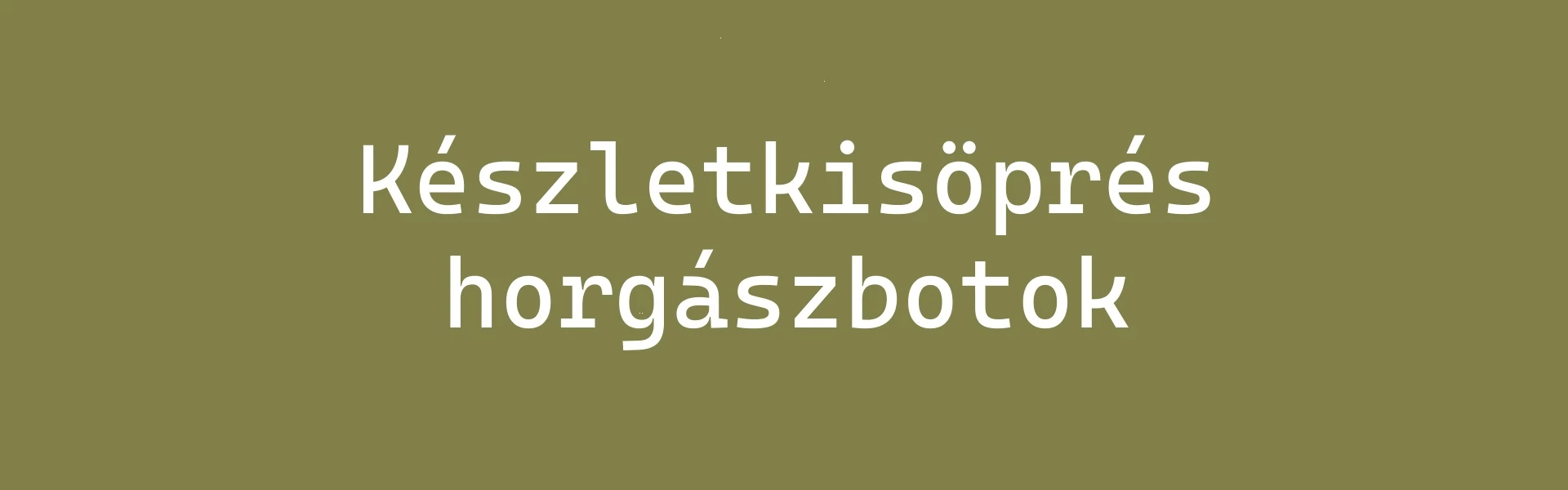 Készletkisöprés - horgászbotok